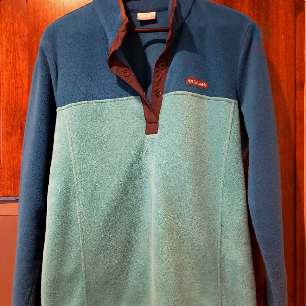 Womens Columbia quarter snap two tone fleece